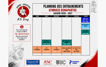Planning Bonaparte saison 2026/2027