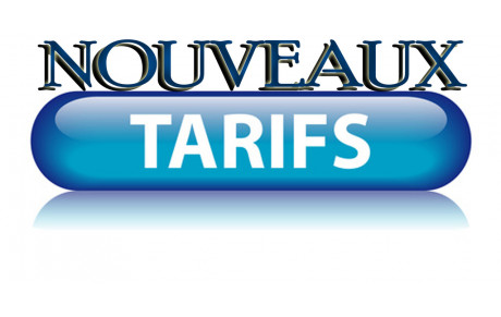Nouveaux tarifs 2018/2019