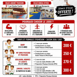 Inscriptions ouvertes Saison 2026/2027